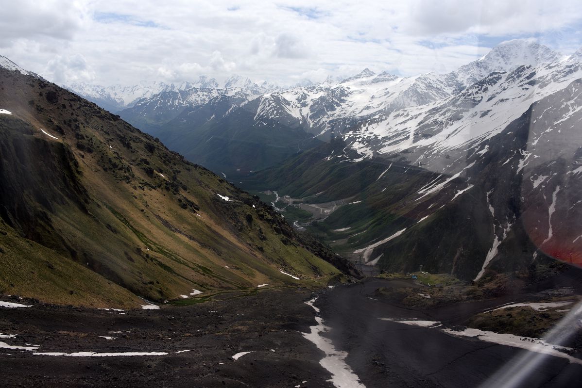 03D Looking Back At Azau Village And Baksan Valley From Cable Car Between Krugozor And Mir Stations To Start The Mount Elbrus Climb